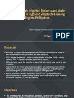 Use of Small-Scale Irrigation Systems and Water Saving Practices in Highland Vegetable Farming in The Cordillera Region, Philippines