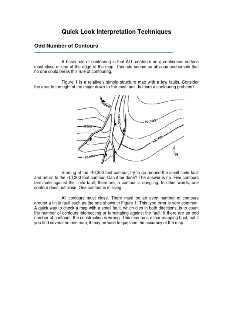 Contour Mapping Errors and Techniques | PDF | Contour Line | Fault ...