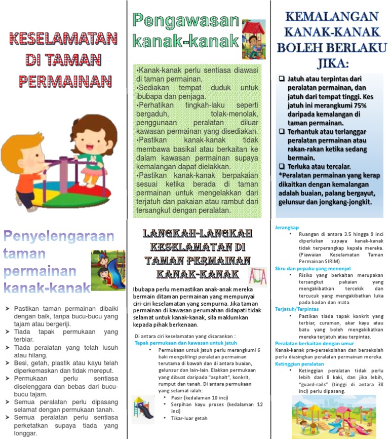 Broshure Keselamatan Kanak Kanak Di Taman Permainan Pptx