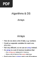 Algorithms 6 Arrays