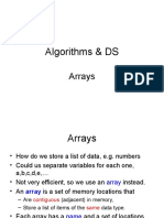 Algorithms 6 Arrays