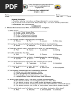 Periodic Test - 2nd Quarter - 2018-2019