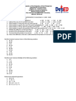 Second Quiz 2019-2020 MATH