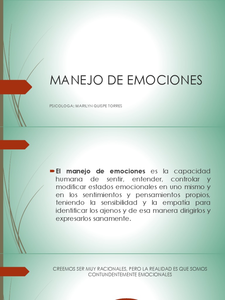 Manejo de Emociones y su Importancia | PDF | Ira | Las emociones