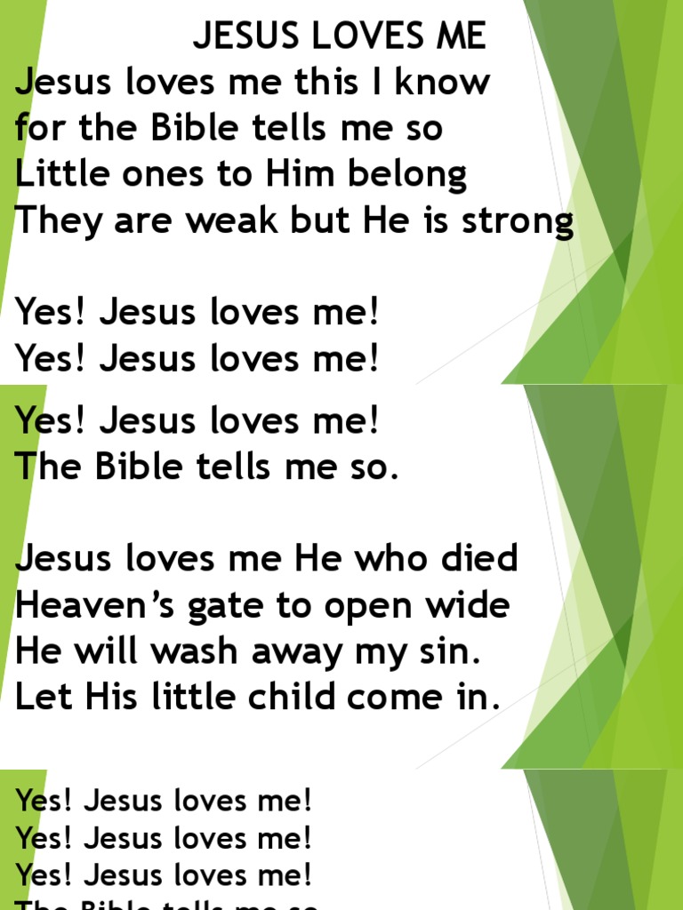 Jesus Loves Me Lyrics PDF