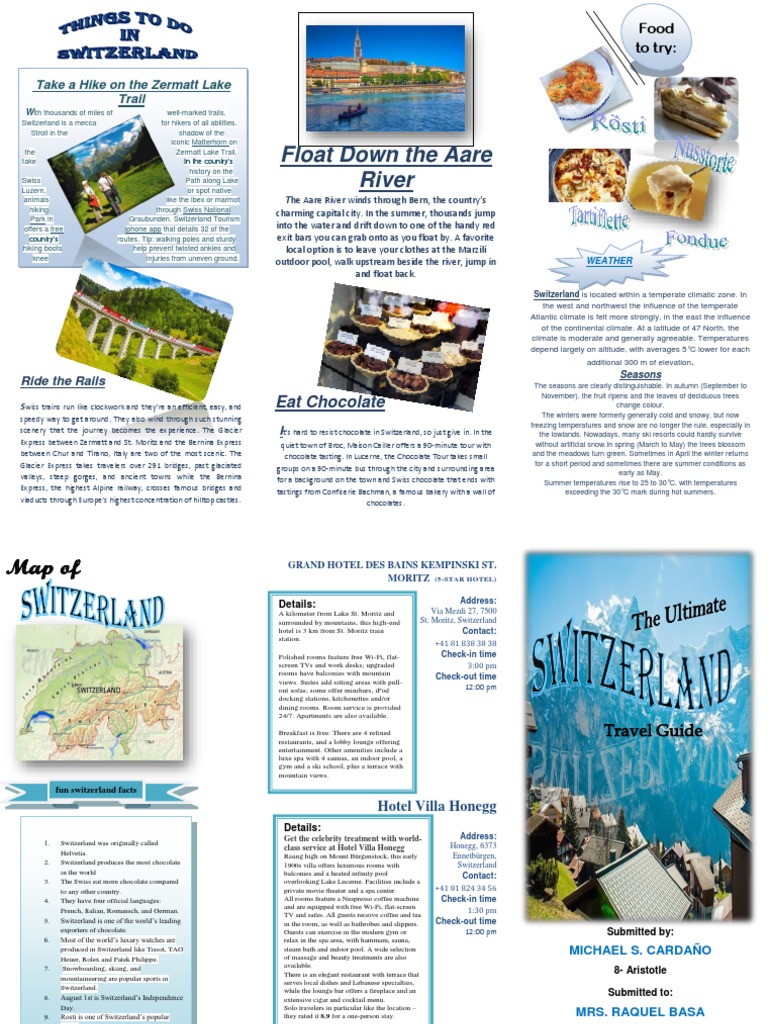 Float Down The Aare River Trail PDF Switzerland Hotel And