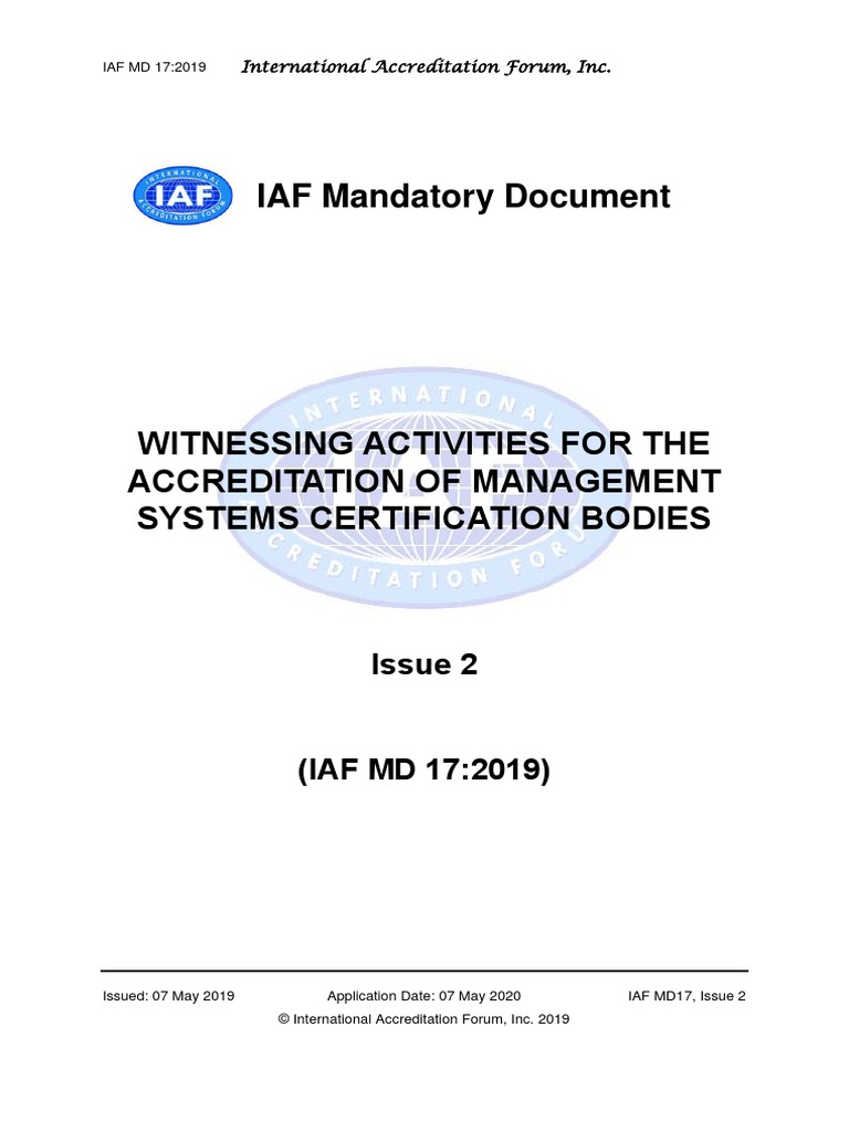 Iaf MD 17:2019 | PDF | Audit | Business