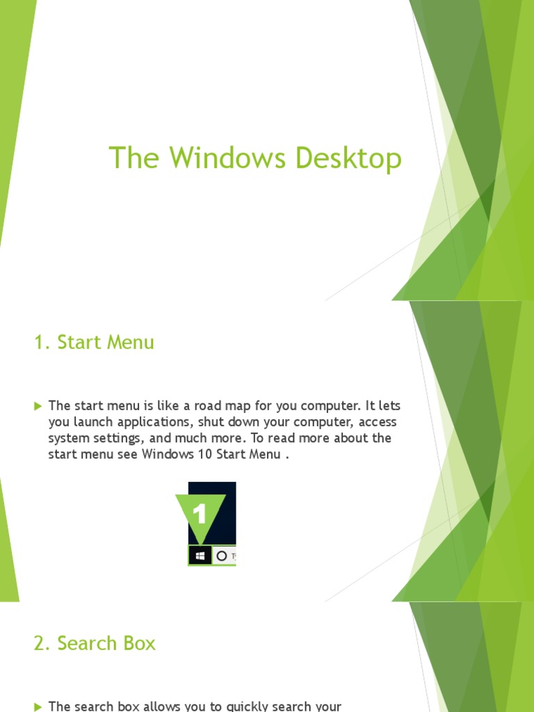 Overview of Windows Desktop Features | PDF