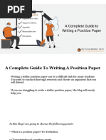 A Complete Guide to Write a Position Paper (www.myassignmenthelp.com)