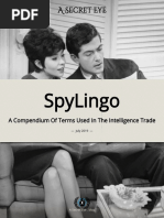 Spy Lingo - A Compendium Of Terms Used In The Intelligence Trade