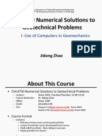 CIVL4750 Numerical Solutions To Geotechnical Problems Lecture 1