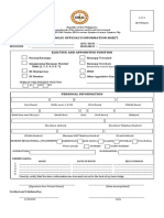 Barangay Officials Information Sheet
