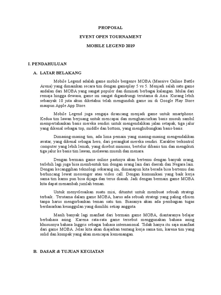 Proposal Sth Tournament 2019 Edit