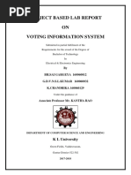 Project Based Lab Report ON Voting Information System: K L University