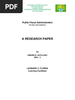 A Research Paper: Public Fiscal Administration