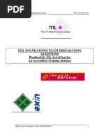 Itil Foundations Exam Preparation Questions Produced by The Art of Service An Accredited Training Institute