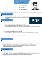 Blue Professional Resume For Administration-WPS Office 2
