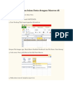 Membuat Form Isian Data Dengan Macros Di Excel