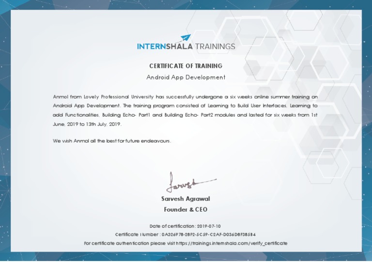 android development certification