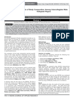 Analysis of Body Composition Among Intercollegiate Male Volleyball Players