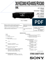 Sony TC RX300 Service Manual