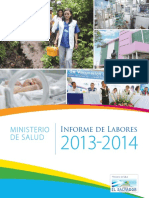 Informe de Labores 2013-2014 del Ministerio de Salud de El Salvador