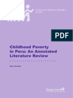 Childhood Poverty in Peru: An Annotated Literature Review: Young Lives Technical Note No
