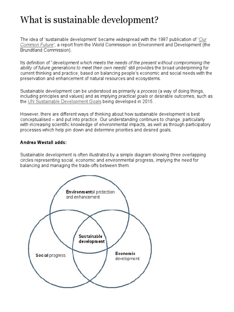 What Is Sustainable Development | PDF | Sustainable Development ...