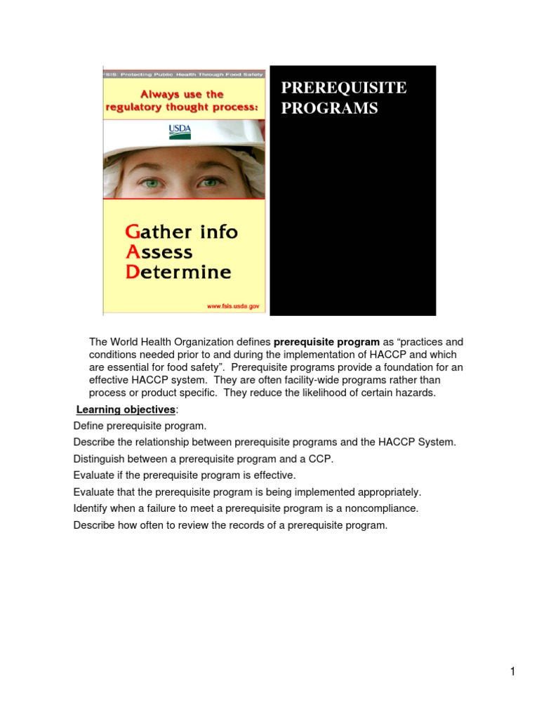 Training Prerequisite Programs | PDF