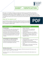 Verification Guidance Sheet