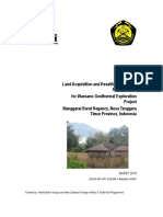 Land Acquisition and Resettlement Action Plan (LARAP) For Waesano Geothermal Exploration Project Manggarai Barat Regency, Nusa Tenggara Timur Province, Indonesia