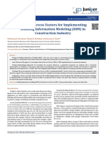 Critical Success Factors For Implementing Building Information Modeling (BIM) in Construction Industry