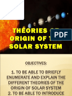 Theories of Origin of The Solar System