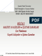 MALİYET ANAL YET ANALİZLERİ Ve İŞLETME KARARLARI LETME KARARLARI PDF