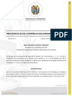 Decreto de Garantía de Los Activos de Chevron Corporation en Venezuela.