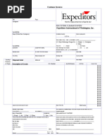 Customs Invoice: Expeditors International of Washington, Inc