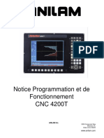 Notice Programmation Et de Fonctionnement CNC 4200T: Anilam Inc