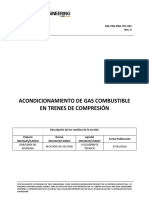 Acondicionamiento de gas combustible en redes de compresión