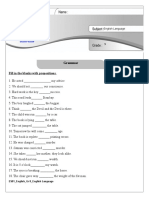 Grade 9 Worksheet