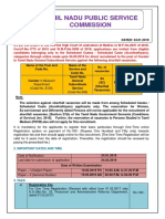 Tamil Nadu Public Service Commission: 2. Important Dates and Time