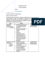 Programa de Actividades Psicodiagnóstico Clínico