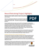 Neural Retraining Project Highlights: Completion of First Phase Informs Creation of Clinical Trials Protocol