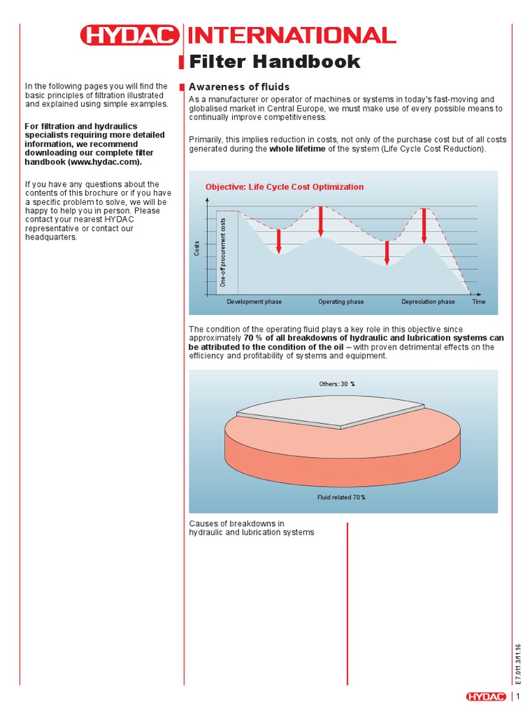 6.13 E701131116 Handbook Filtration HYDAC International PDF