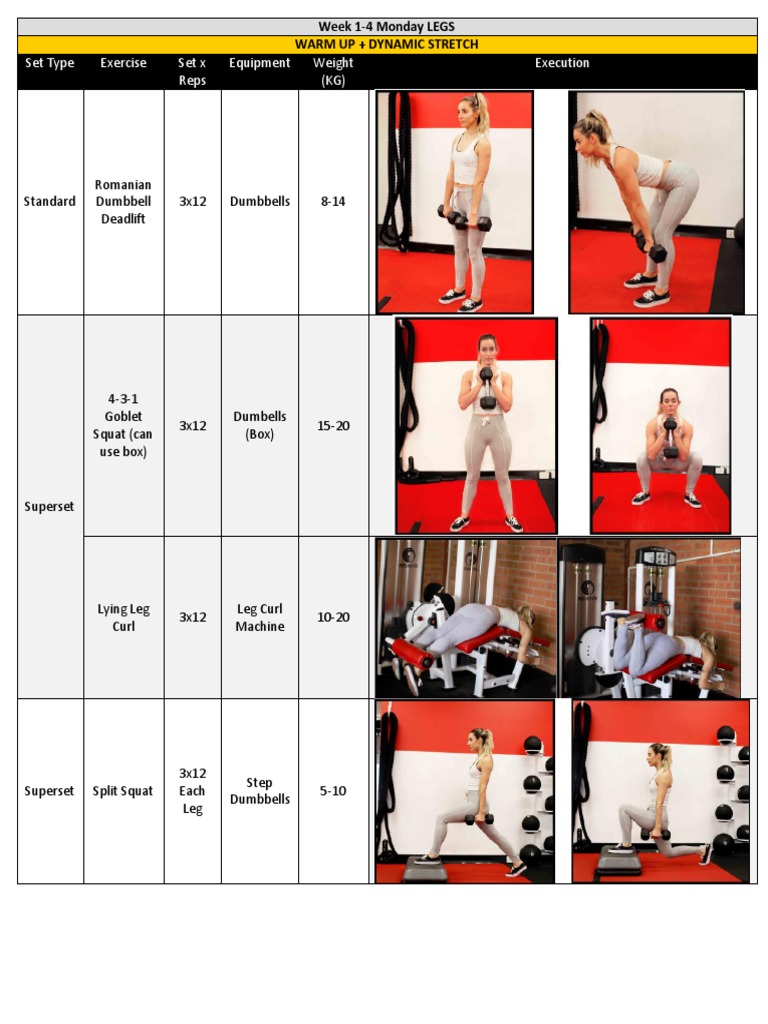 Leg Workout Routine | PDF