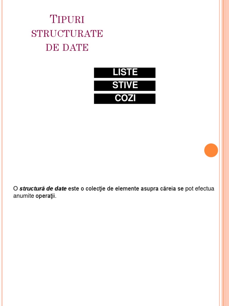 Lista Stiva Coada Alocare Statica C++ | PDF
