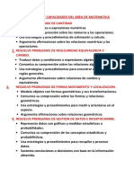 Competencias y Capacidades Del Area de Matematica