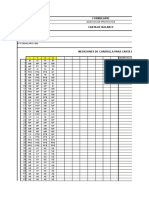 Carta de balance de encofrado de zapatas