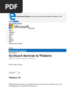 Keyboard Shortcuts in Windows: Microsoft Support