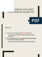 Cara Simpan Dokumen Persyaratan Dalam PDF Ed
