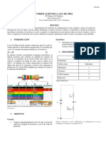 Verificación de La Ley de Ohm